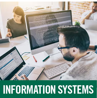 IST student working on computers