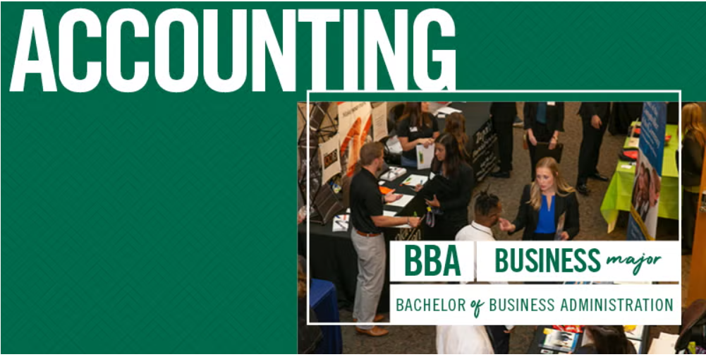 Graphic illustrating accounting BBA najor