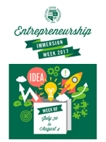 Entrepreneurship Immersion Week 2017 is July 30th through August 4th