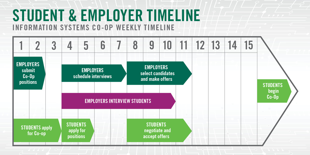 Information Systems Co-op Timeline