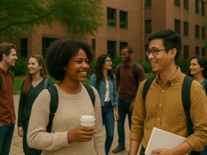 CSU Student Chatting